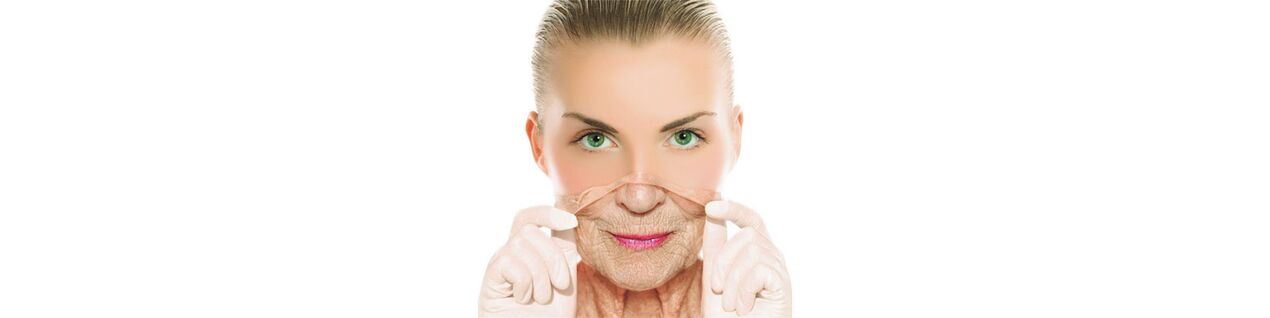 Процесс омоложения кожи лица и тела